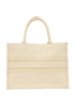 Medium Dior Book Tote, &pound;850, Handbags, Gold/White, Canvas, Back view